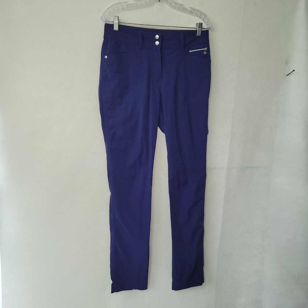 Daily Sports Golf Pants Womens 6x32 Blue‎ Trousers Zip Pockets Lightweight *Flaw